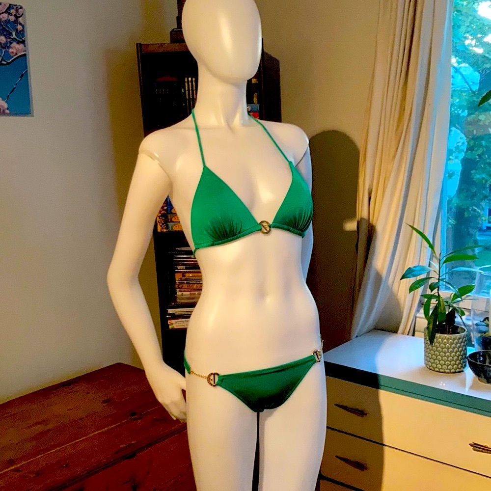 Sexy Victorias Secret Emerald bikini Sz S